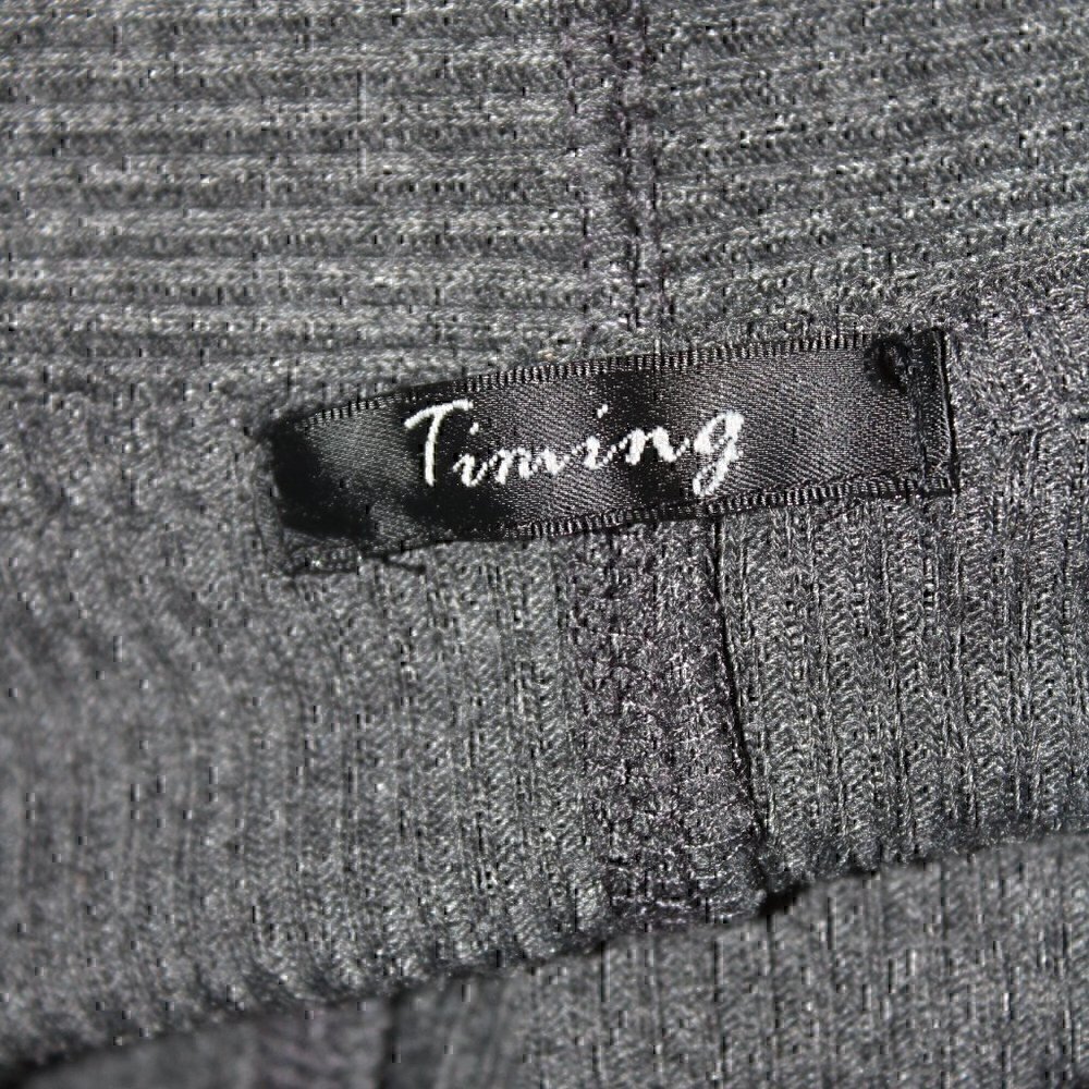 Timing gray sweater cardigan with faux pockets size large - Picture 3 of 7